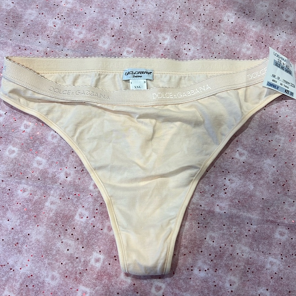 Size XXL Dolce & Gabbana flesh toned cotton thong. So comfortable